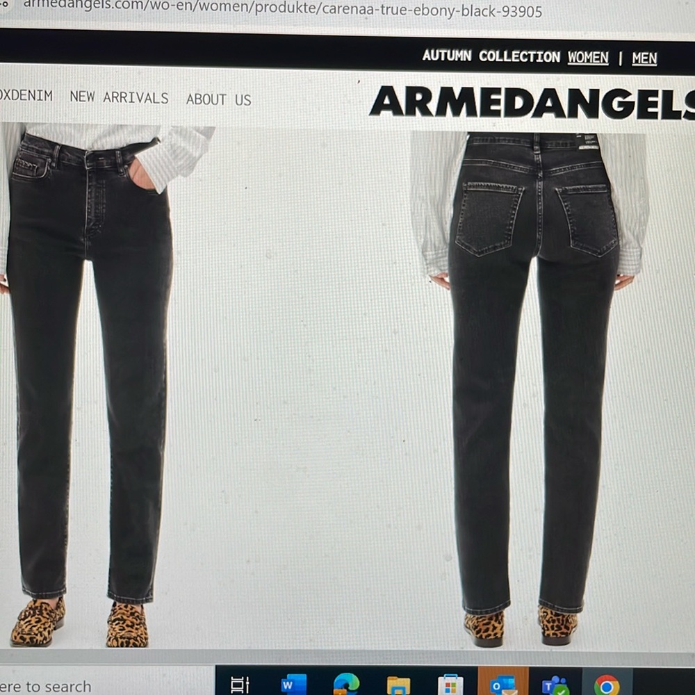 Armed angels carenaa jeans mid waist straight leg 27/32